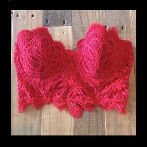 Victoria’s Secret Red Lace Bra / Corset